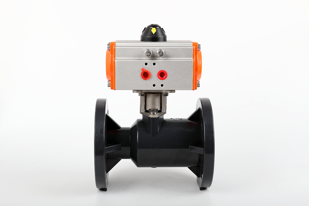 云梦气动法兰一体球阀